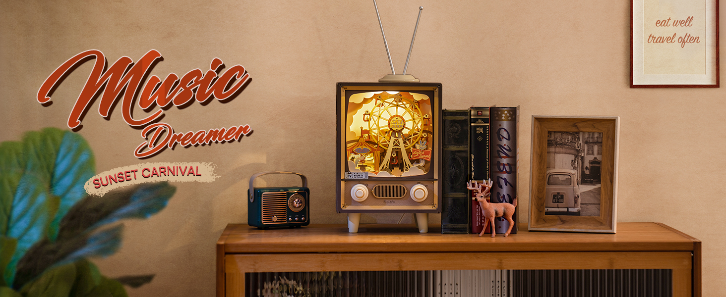 Amazon.com: Wowood 3D Wooden Puzzles Music Box Rotating Ferris