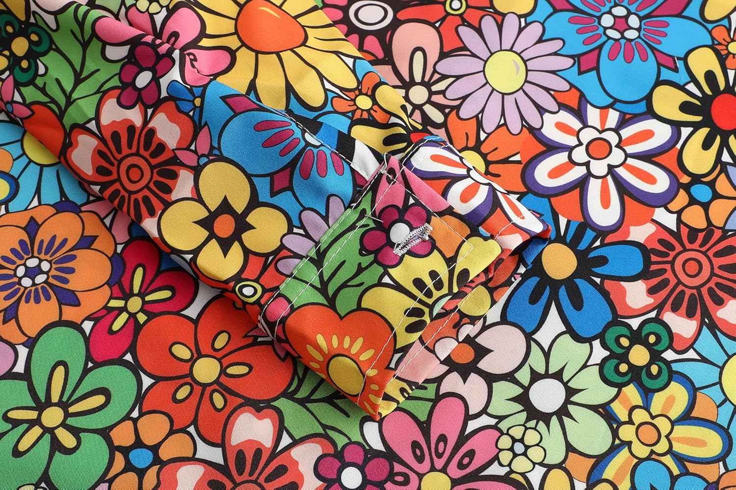 70s Outfits for Men Long Sleeve Casual Button Down 70s Disco Retro Paisley Shirt 70s Floral Vintage Hip Hop Shirts - Image 6