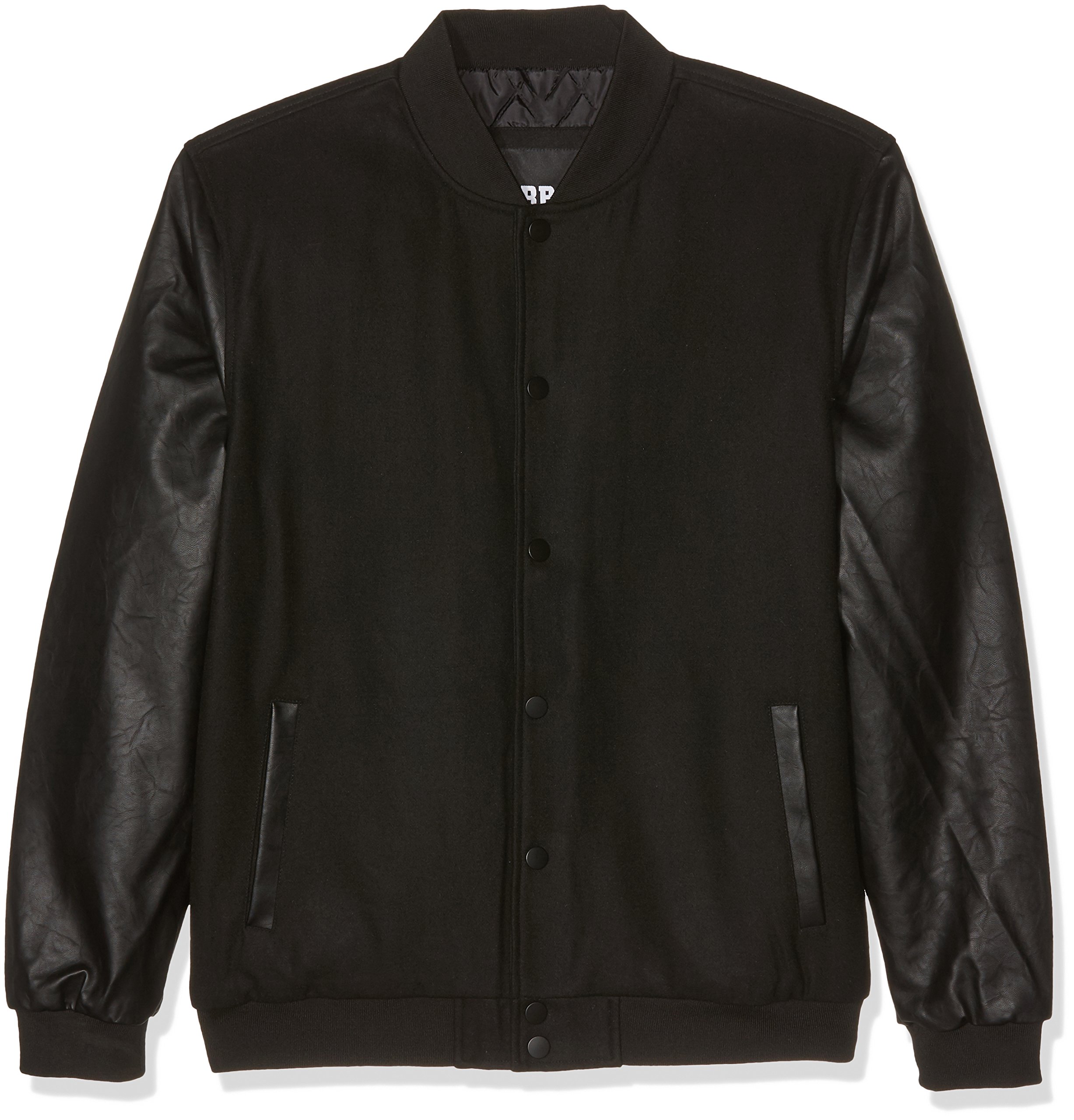 Urban Classics Men's Oldschool College Jacket, blk/blk, XXL