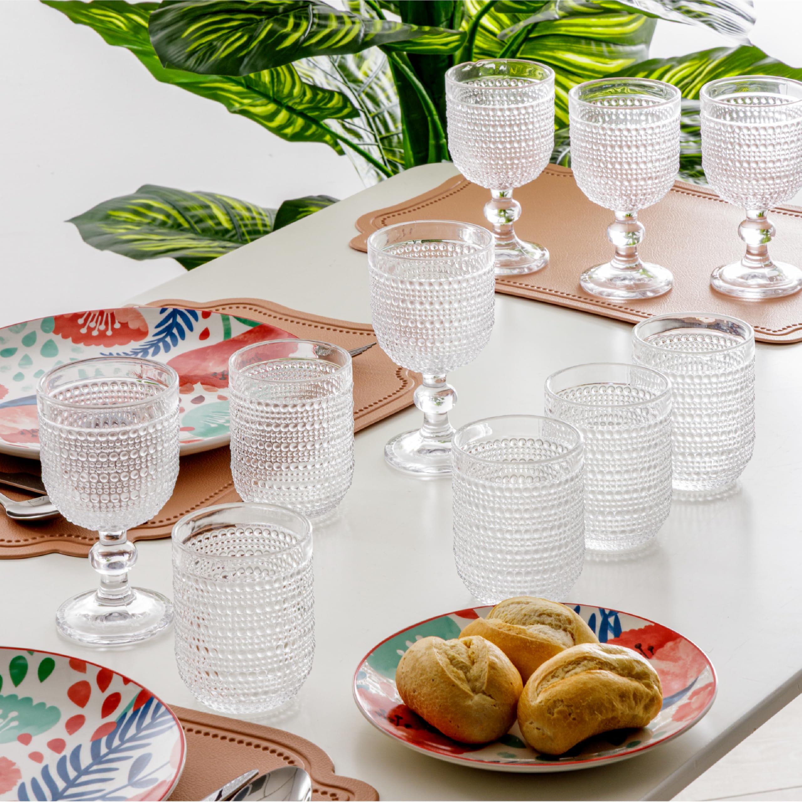 Baroni Home Set De 6 Verres En Verre Borosilicate De 32 Cl, Verres