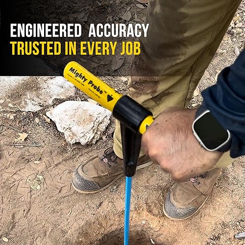 Miniatura 7 de T&T Tools Mighty Probe - Sonda de suelo de metal aislada, 48 pulgadas de largo, con varilla redonda de metal de 38 pulgadas, paquete de seis