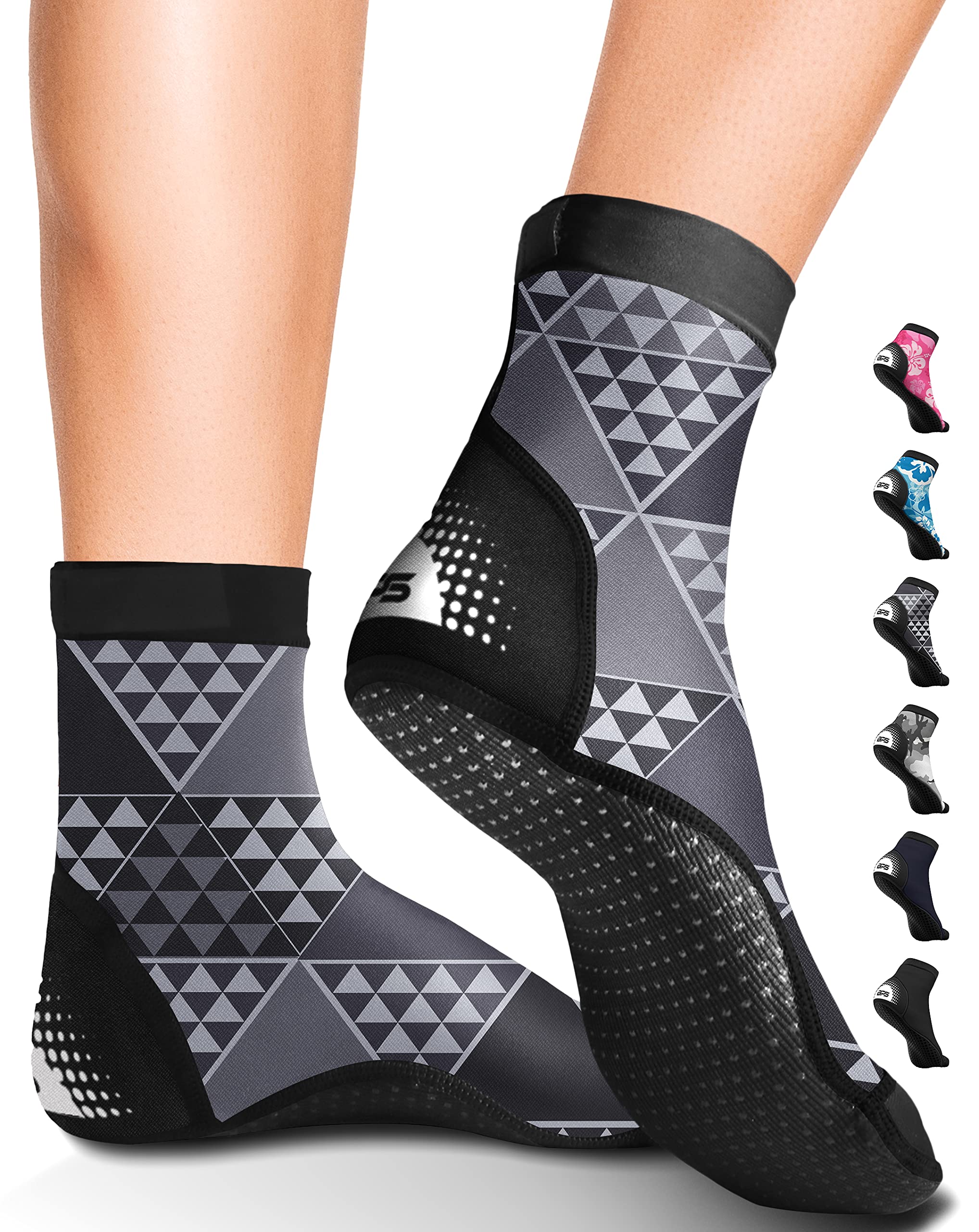 BPSSecond Skin' Soft and Ultra Stretch Water Socks High Cut Low Cut Unisex