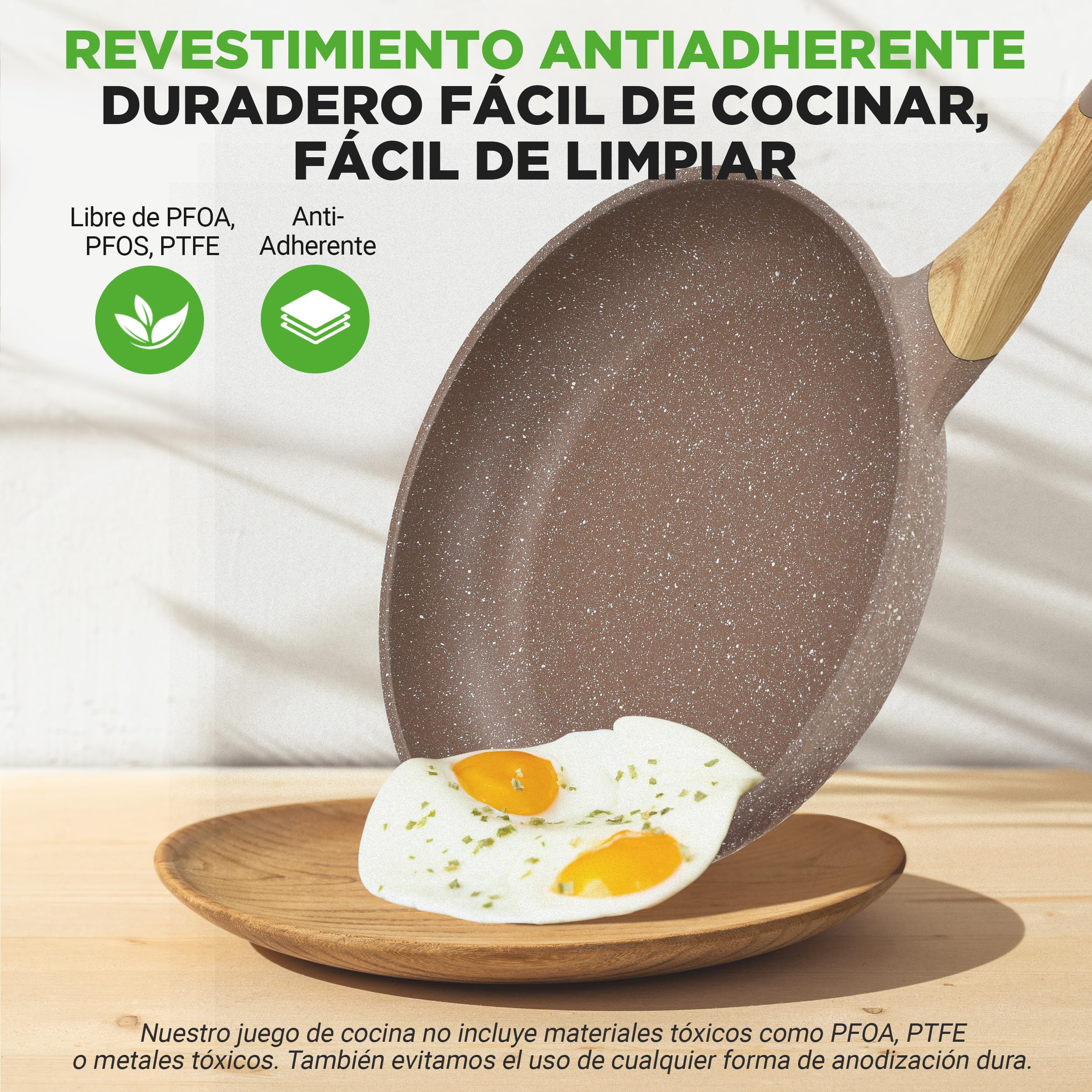 Nutrichef Bateria de Cocina, Antiadherentes, 22 Piezas, Completo, Profesional, Resistentes al Calor