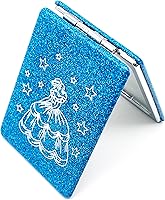 Vista 5 de 12 piezas Sweet 15 Quinceañera Espejo compacto cuadrado con purpurina de piel sintética espejo de maquillaje Recuerdos de Mis años fiesta