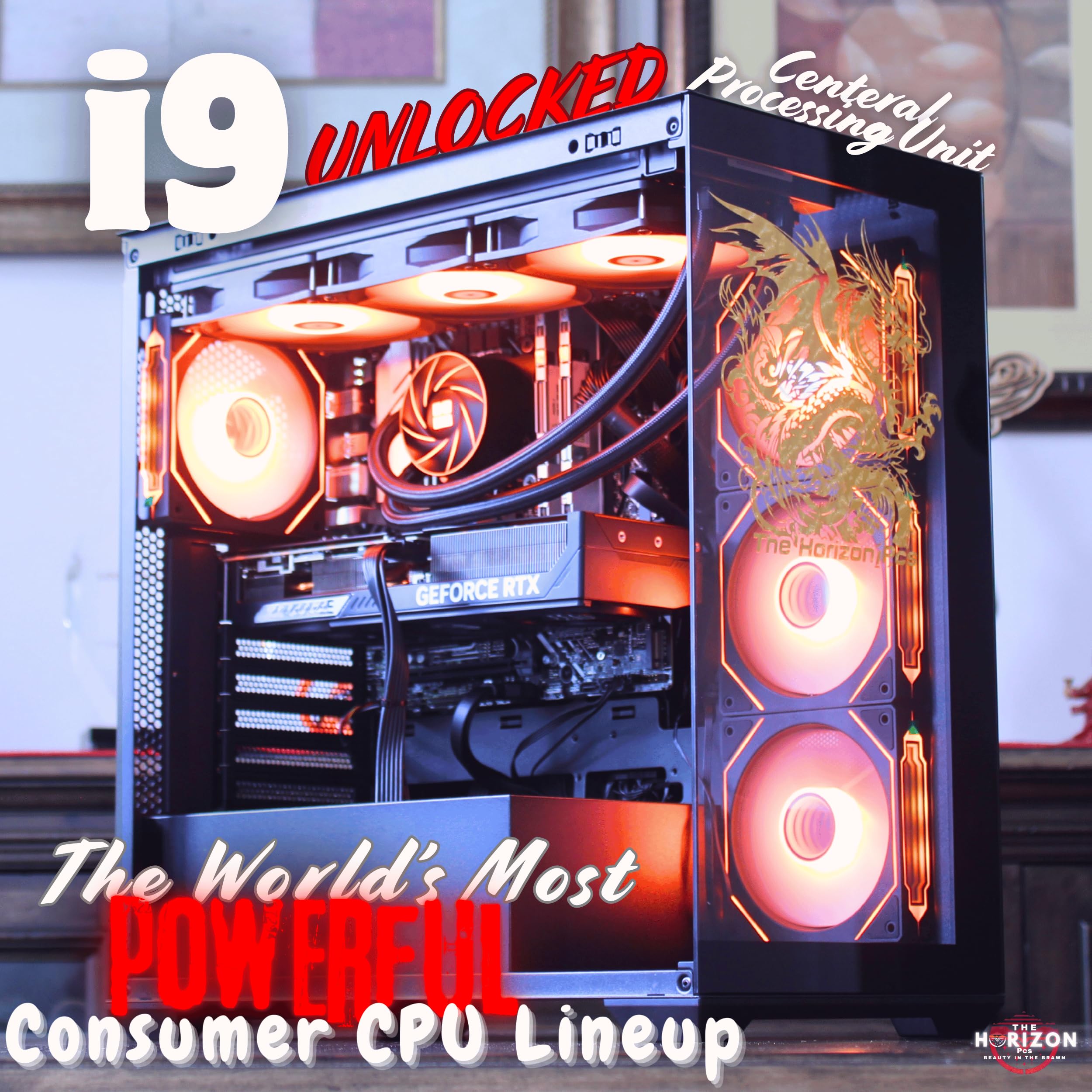 The Horizon Autherium I9 RTX Gaming PC || Core I9 CPU || RTX 5070 OC || 64GB RAM || 5TB Storage || 1.2GB/s WiFi, VR and Gaming Ready || Windows 11 PRO