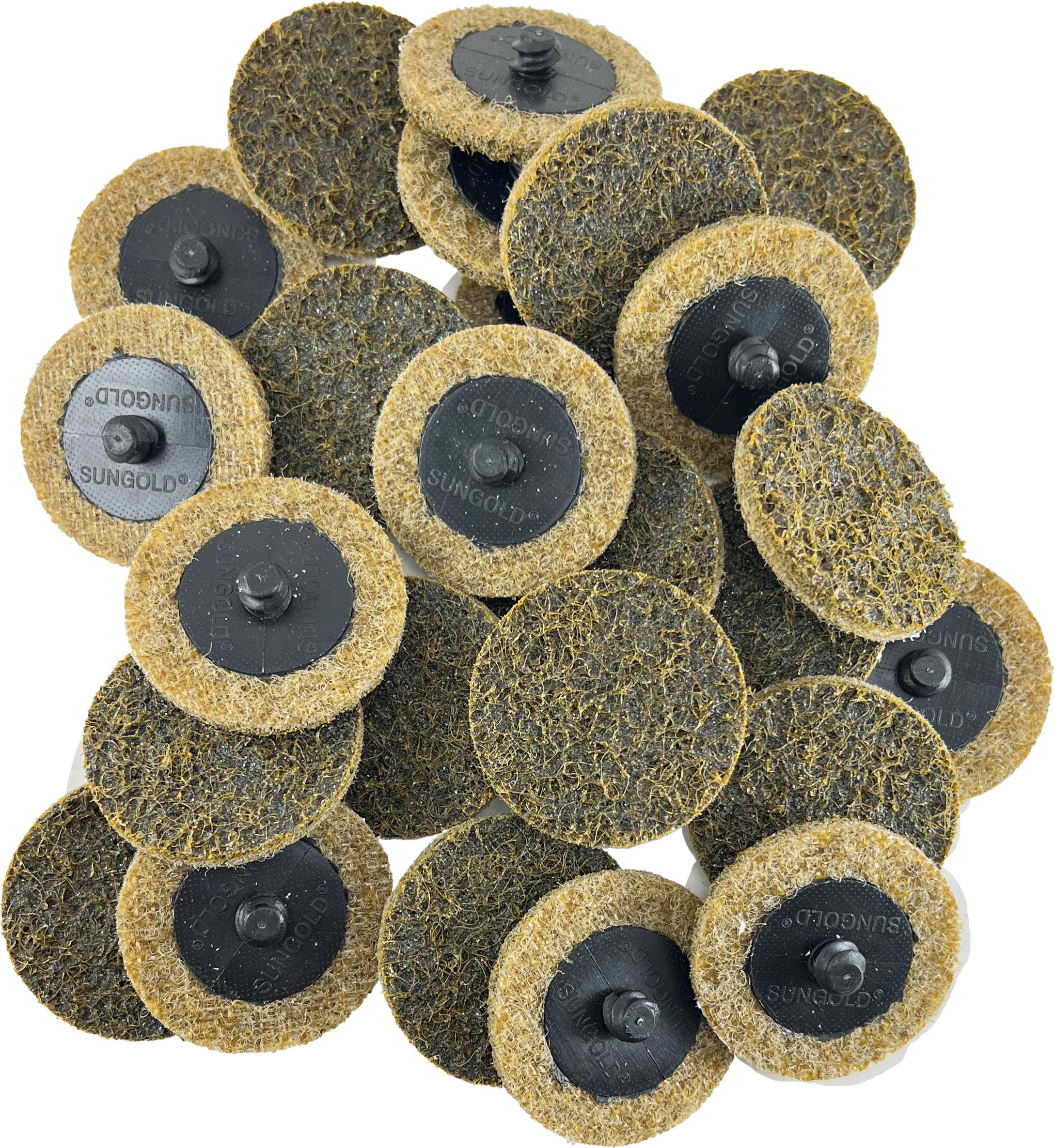 Sungold Abrasives 74904 Coarse Non Woven Surface Conditioning R-Type Quick Change Disc, 2-Inch, Brown (25/box)