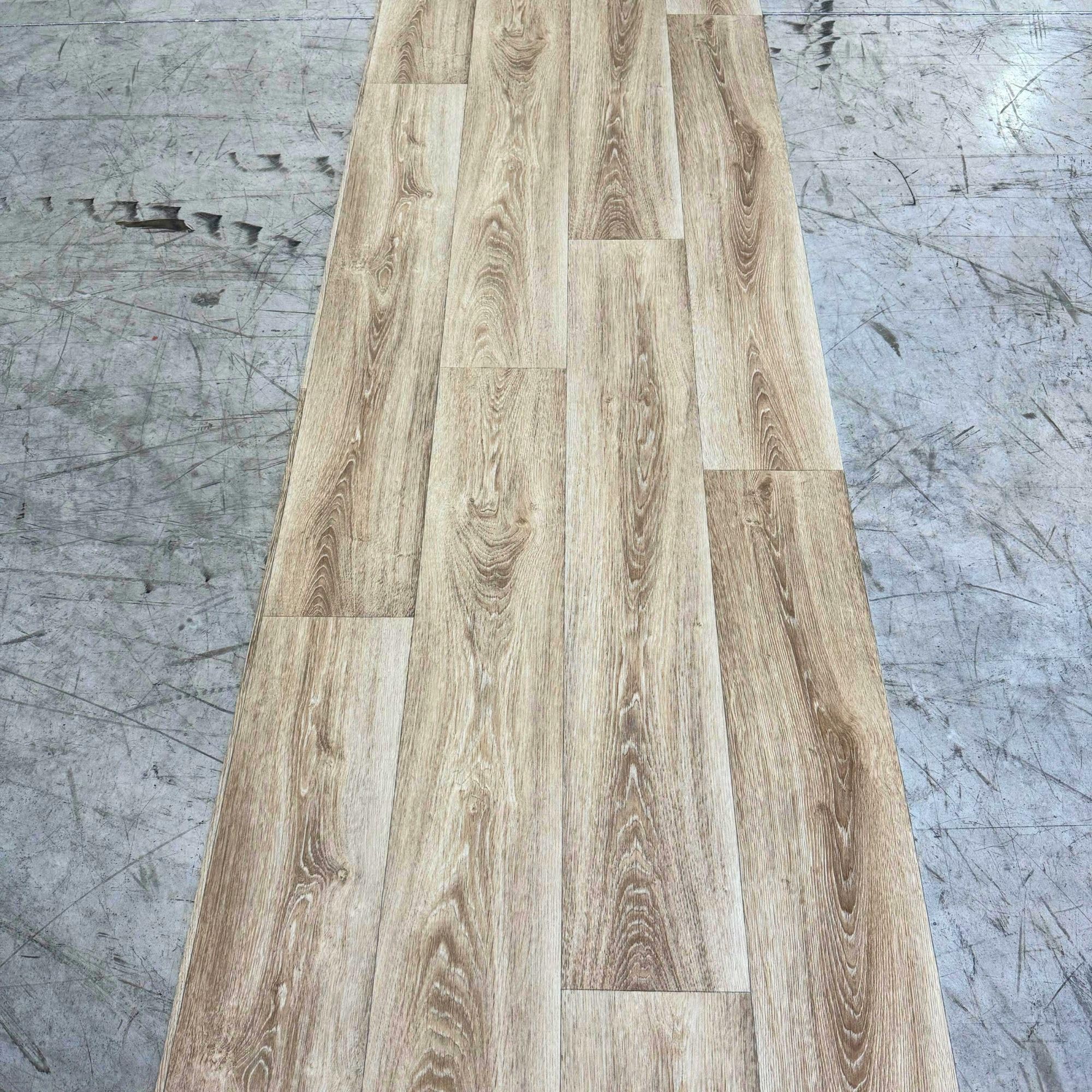Tappeto in vinile effetto legno parquet | antiscivolo e resistente, facile da pulire, uso interno o esterno, faggio naturale, varie misure