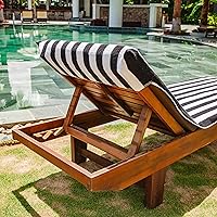 Vista 4 de Arkwright California Chaise Lounge Cover - Paquete de 2 toallas de algodón suave a rayas con soporte de bolsillo para silla de playa, piscina