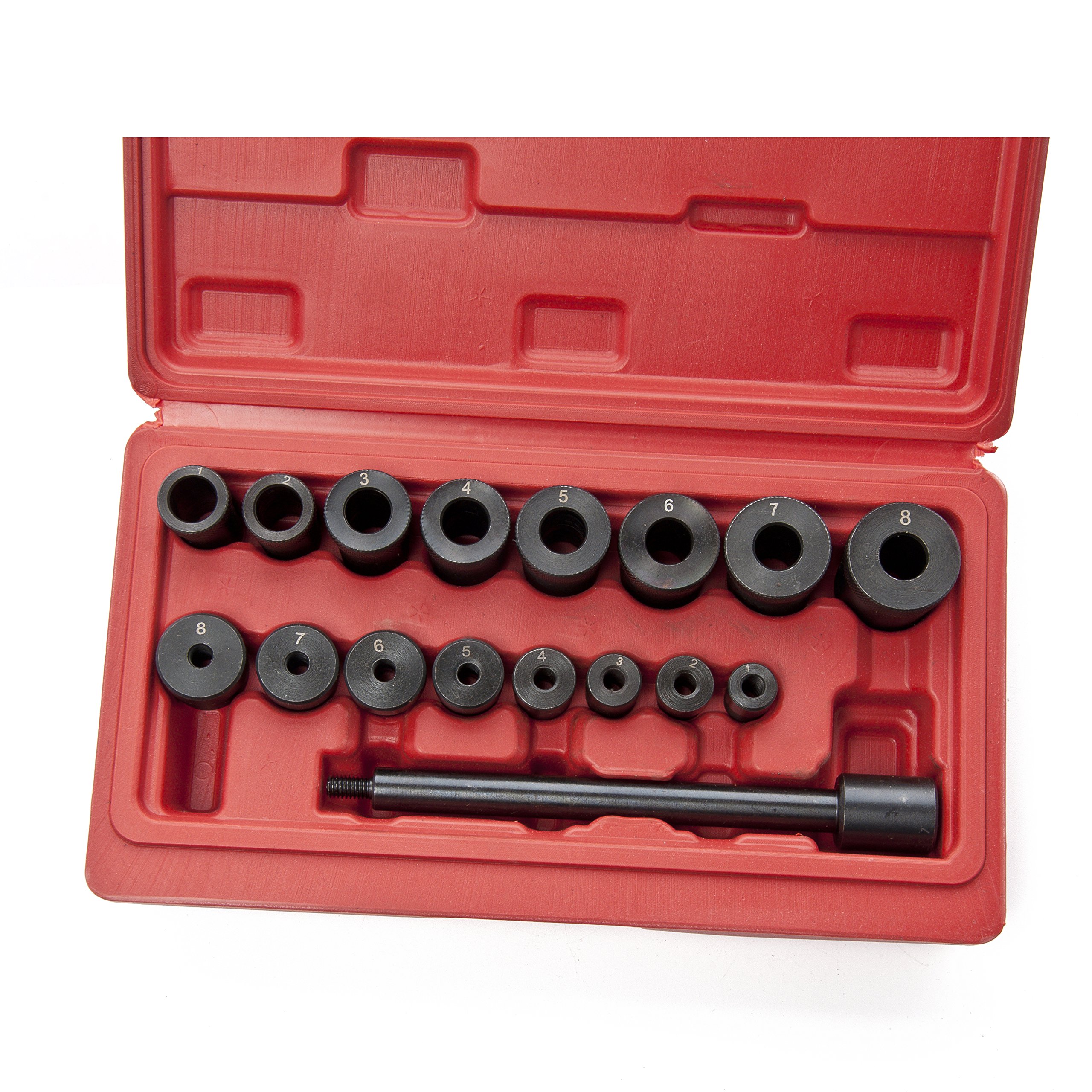 Qiilu Kit Outils Embrayage 17 Pièces - Mandrin Centrage Embrayage Installation Voiture