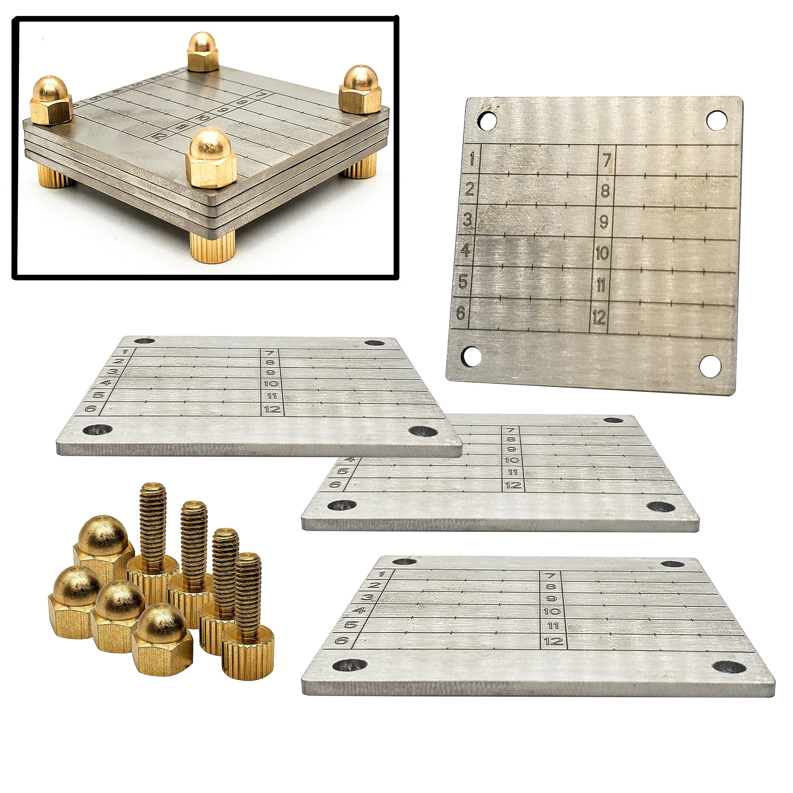 4mm Titanium Crypto Seed Phrase Recovery Cold Storage System Metal Plate