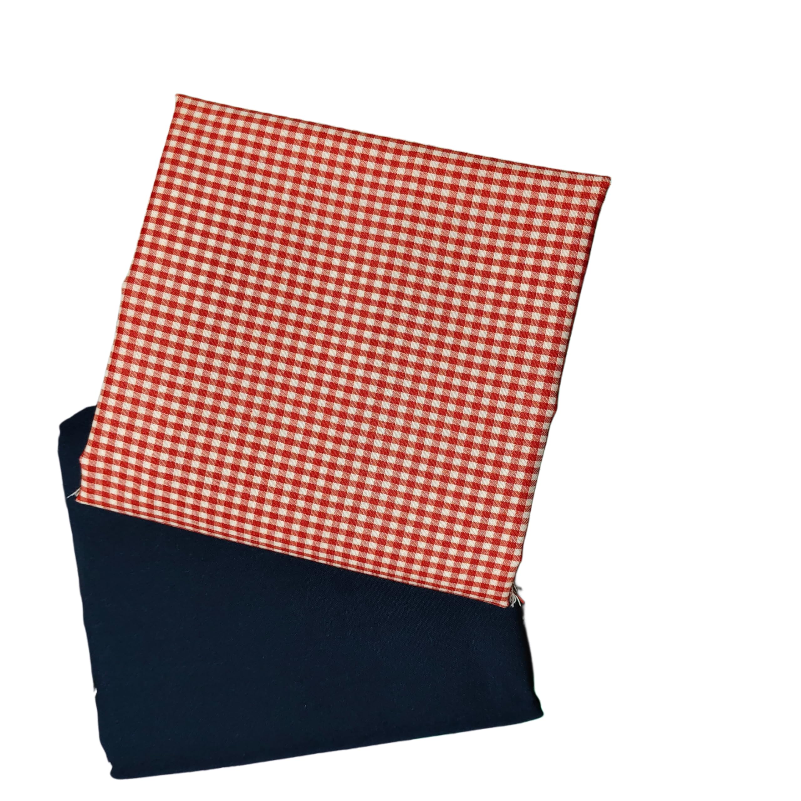 Pack Of 1 Unstitched Cotton Blend uniform dress Red multicolor checked Shirt & Dark Navy Blue Pant/Trouser fabric for men/boy/girl - Shirt – 2.25 meter, Pant – 1.20 meter-image-2