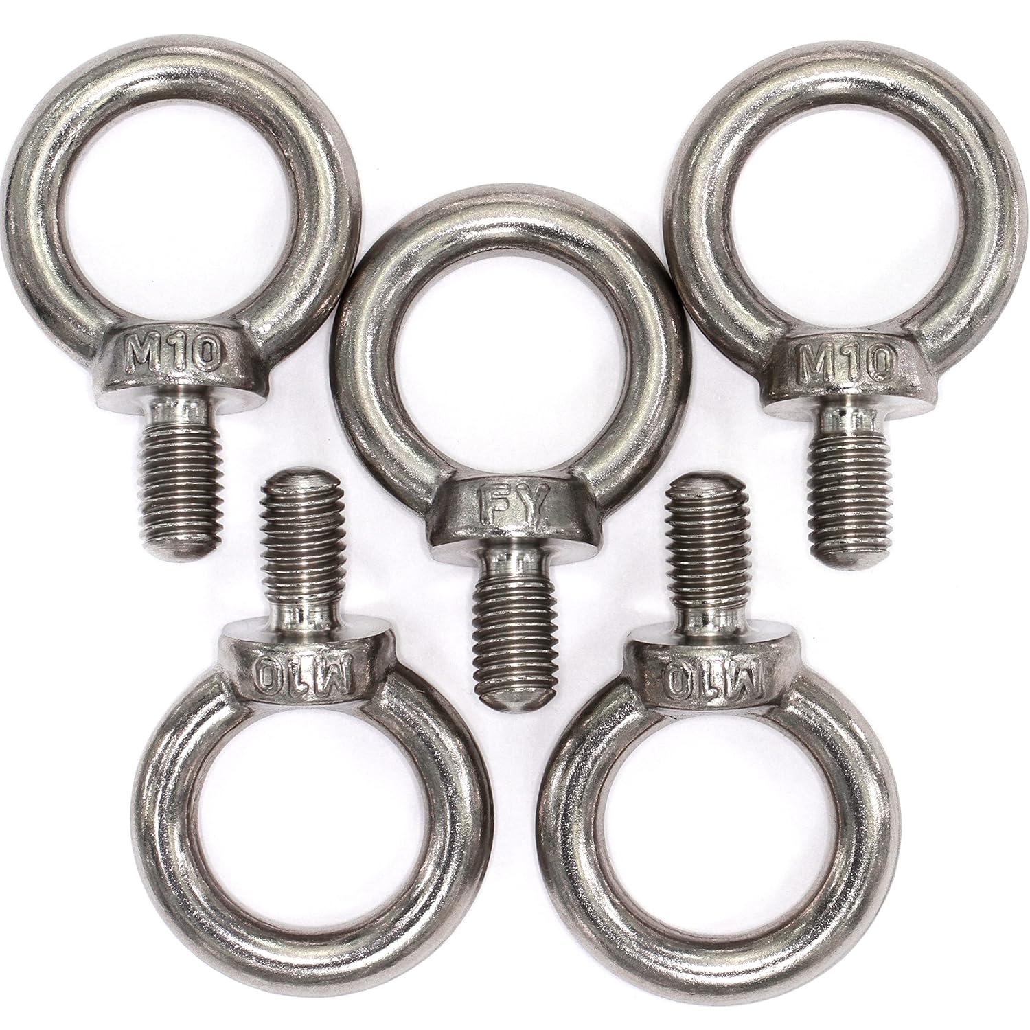 Stainless Steel Machinery Shoulder Lifting Eye Bolt (M10, 5 Items)