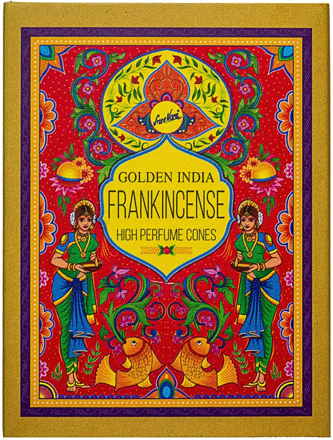 Sree Vani Girls Golden India Frankincense High Perfume Backflow Incense Cones