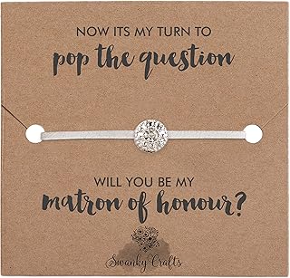 Matron of honour bracelet, Will you be my matron of honour gifts for wedding, ivory bracelet gift