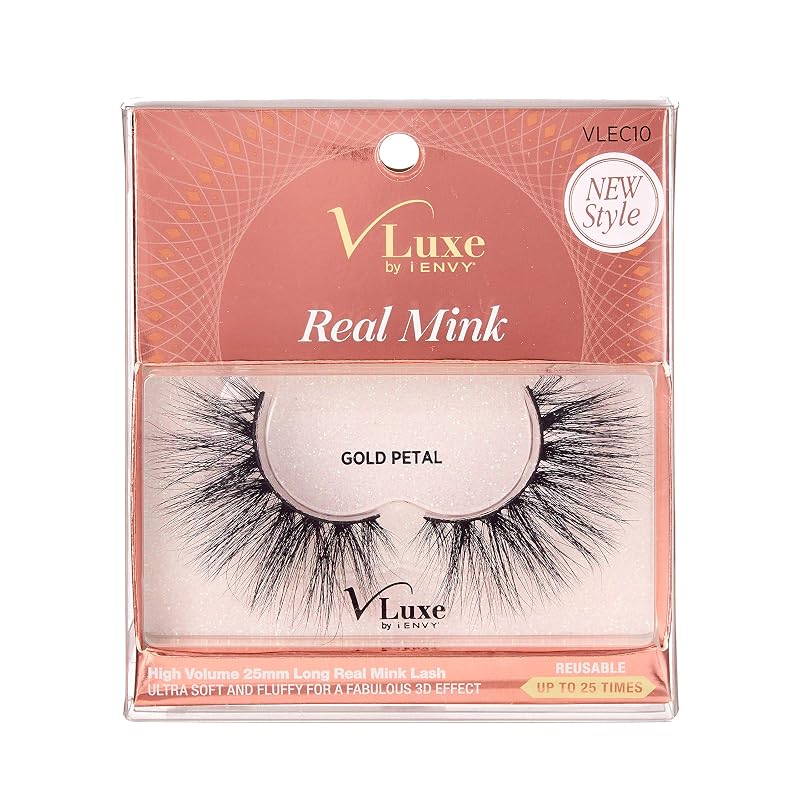 Cílios postiços iENVY de pelo de vison, estilo Gold Petal