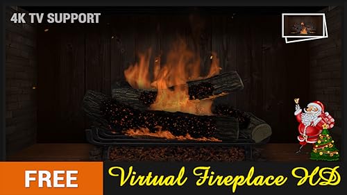 lareira virtual HD grátis - Decore o seu quarto nas férias de Natal no inverno com chaminé romântica