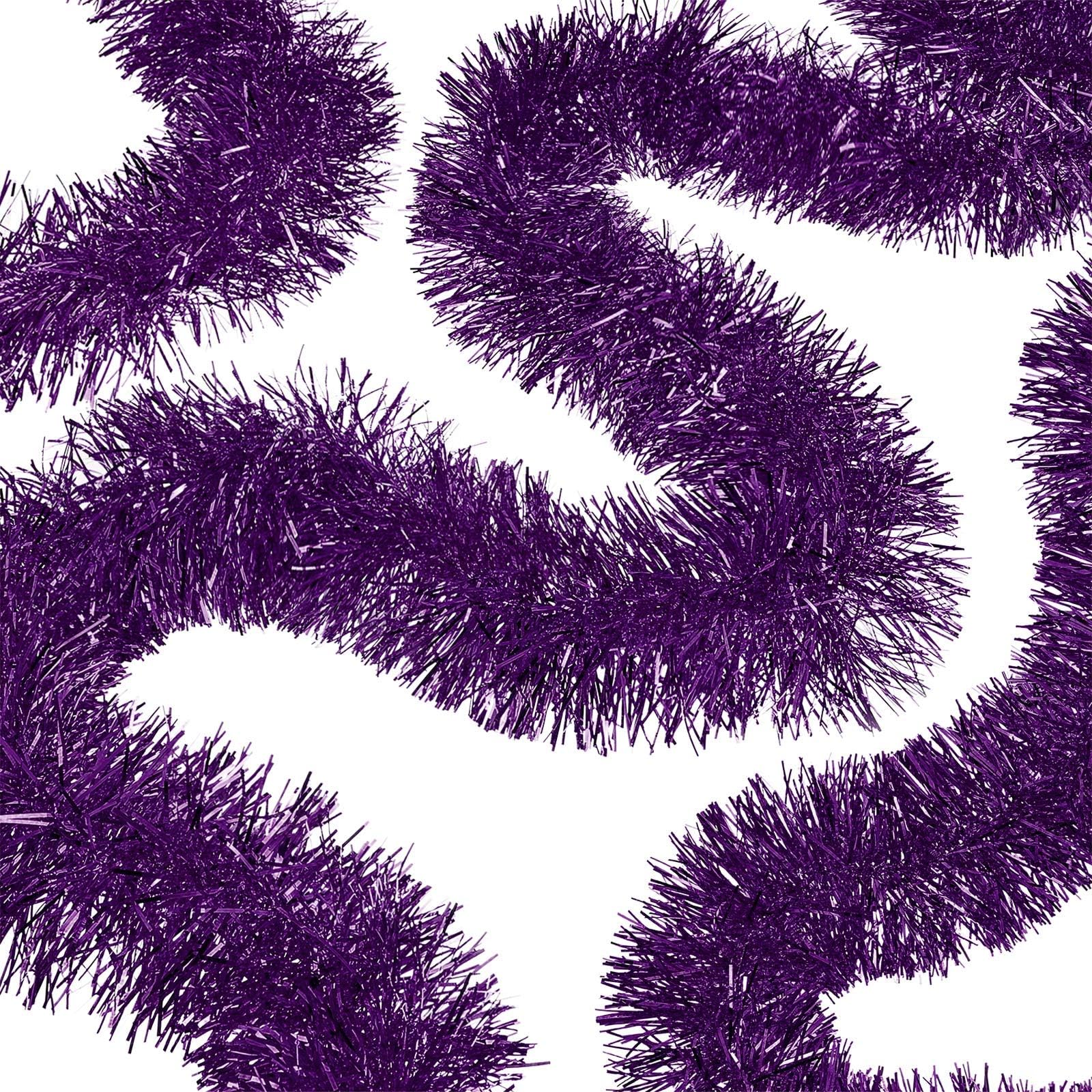 Amazon.com: 50 FT Purple Tinsel Garland Christmas Tinsel Garland Xmas ...