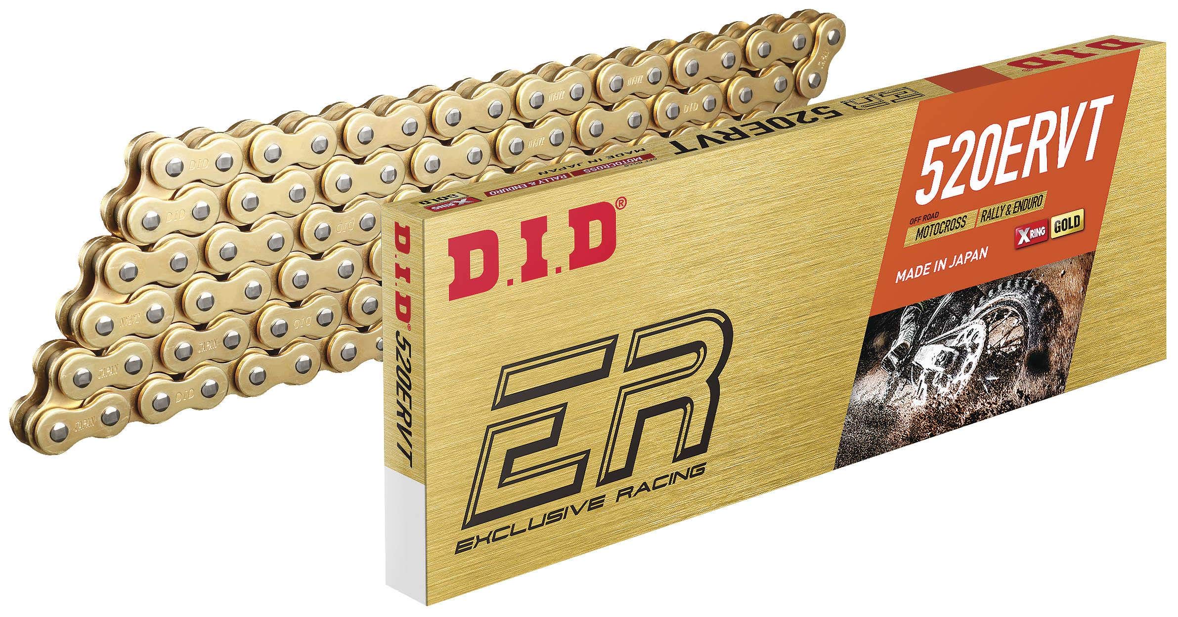 Did 520ERVT120FB 520 ERVT Racing Chain - 120 Links - Gold-Black