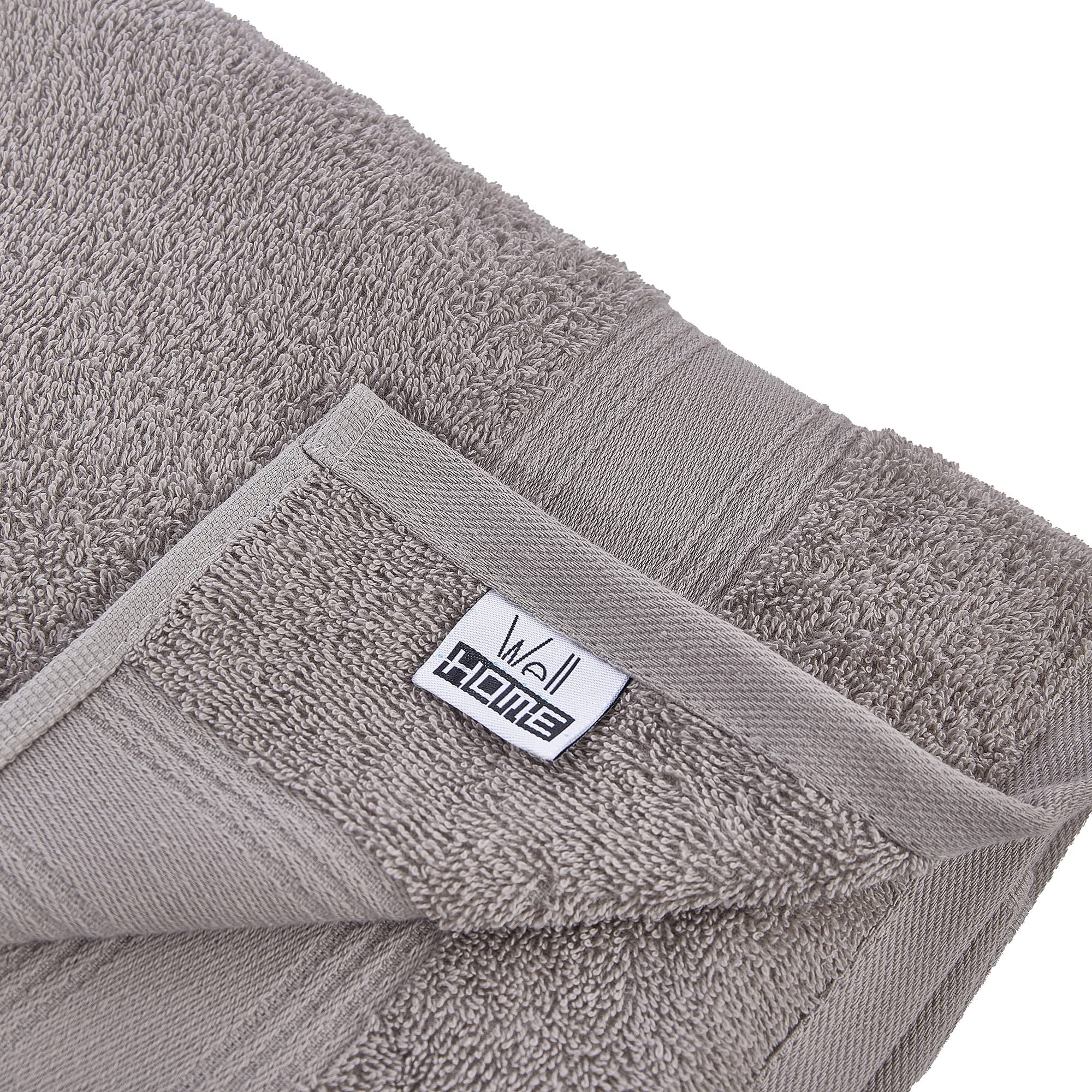 SET DI 6 ASCIUGAMANI DI CORTESIA 100% cotone TORTORA