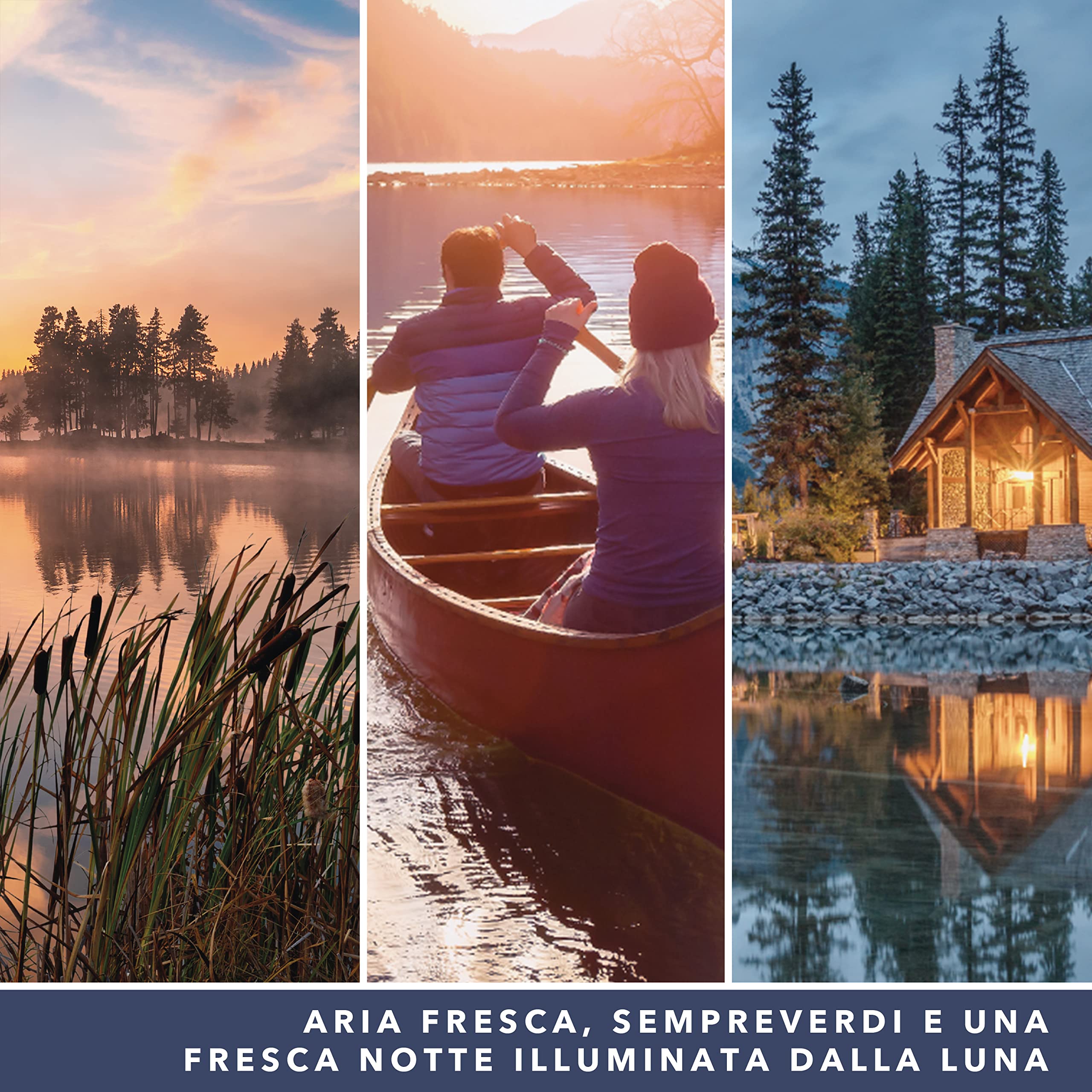 Yankee Candle Signature Candela Profumata, Rifugio sul Lago in Giara Grande, Candele di Miscela di Cera di Soia Lunga Durata, Regalo per le Donne