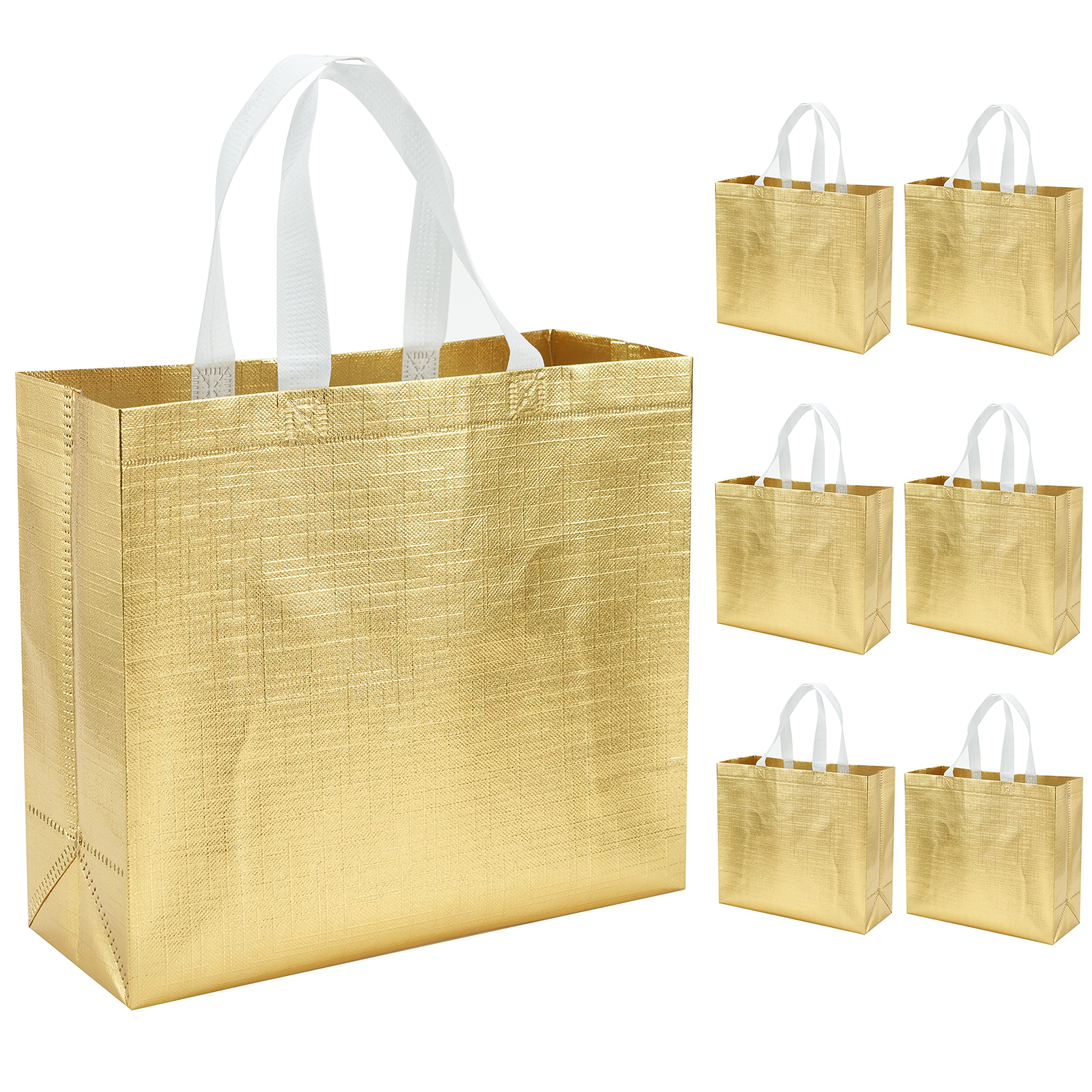 6 Pcs Reusable Large Gift Bags with Handles for Party Wedding