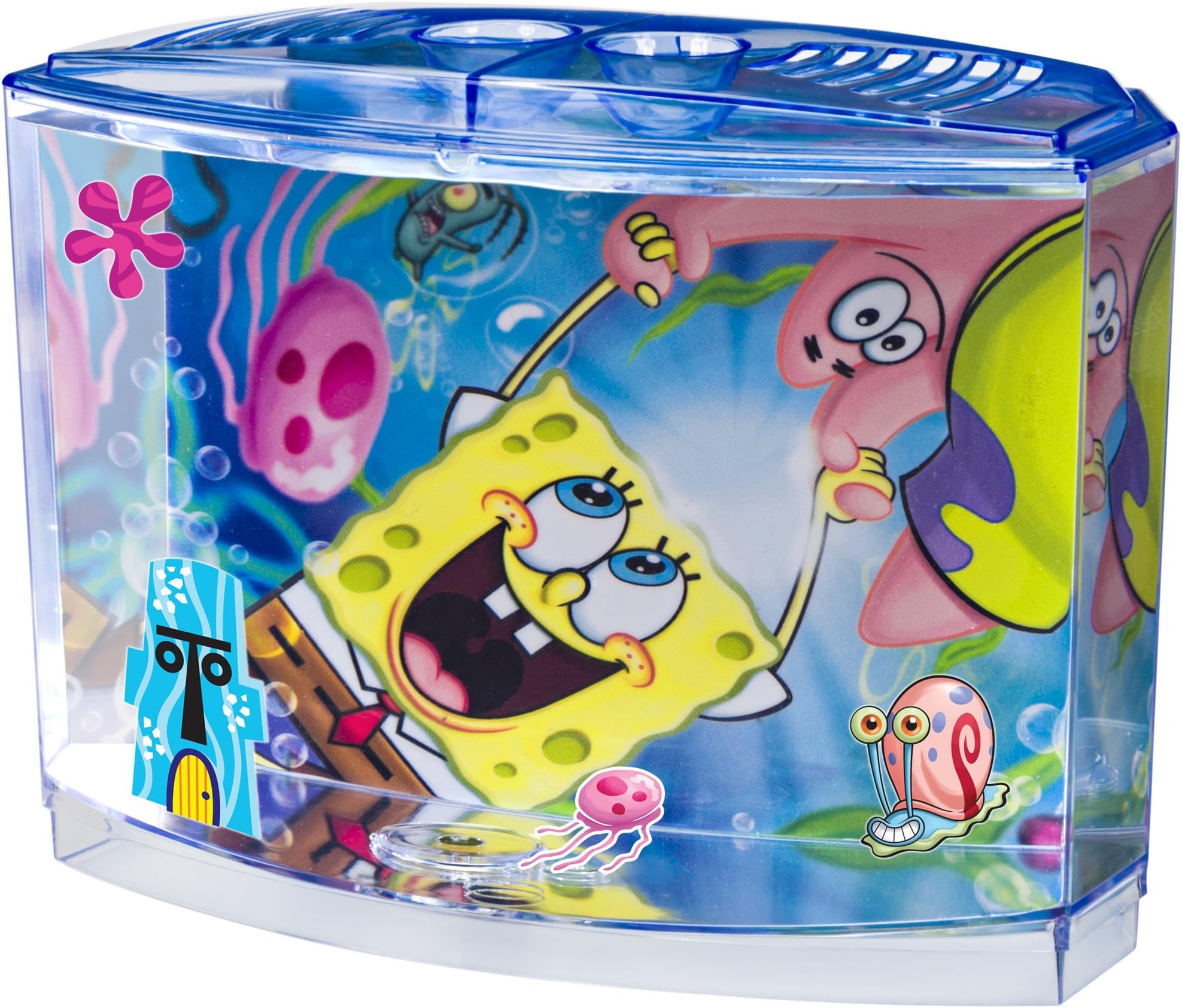 Penn Plax 0.5 Gallon Spongebob Squarepants Betta Aquarium Kit, 7.75 in