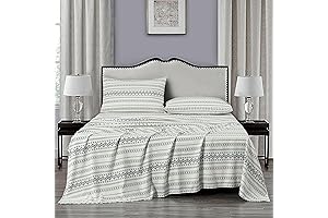 Chezmoi Collection Southwestern Sheets: Ivory Navy Tribal Lodge Microfiber Bed Cover