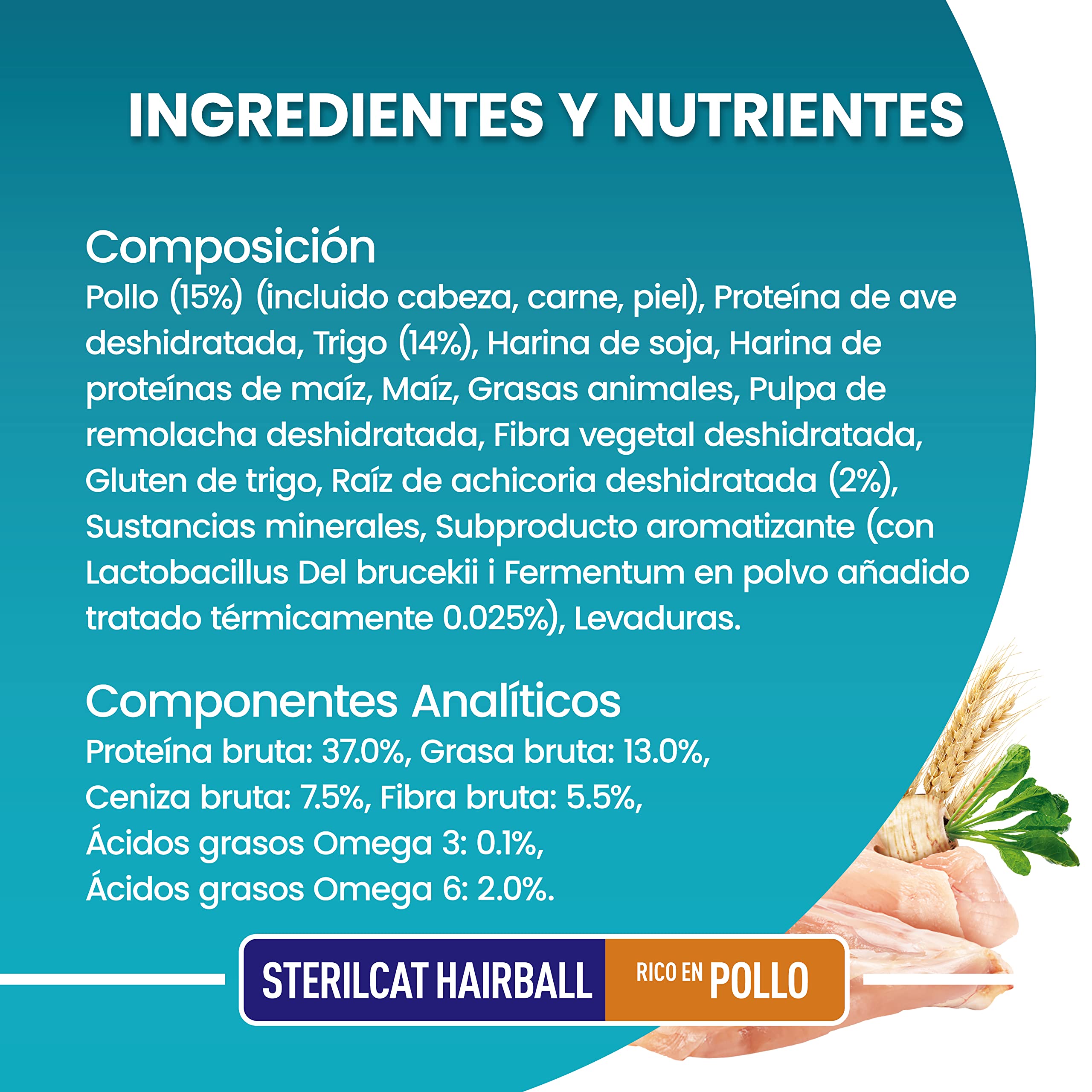 PURINA ONE Bifensis Comida Pienso para gato Esterilizado Pelaje y Bolas de Pelo con Pollo, 6 bolsas de 1,5kg
