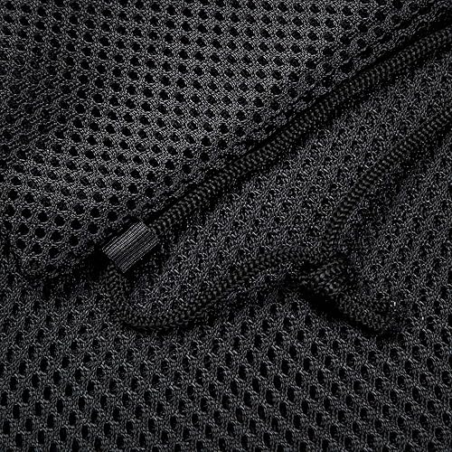 Miniatura 6 de Frienda Mochila con cordón de malla multifunción para playa, natación, gimnasio, ropa, viajes, equipo de entrenamiento (negro)
