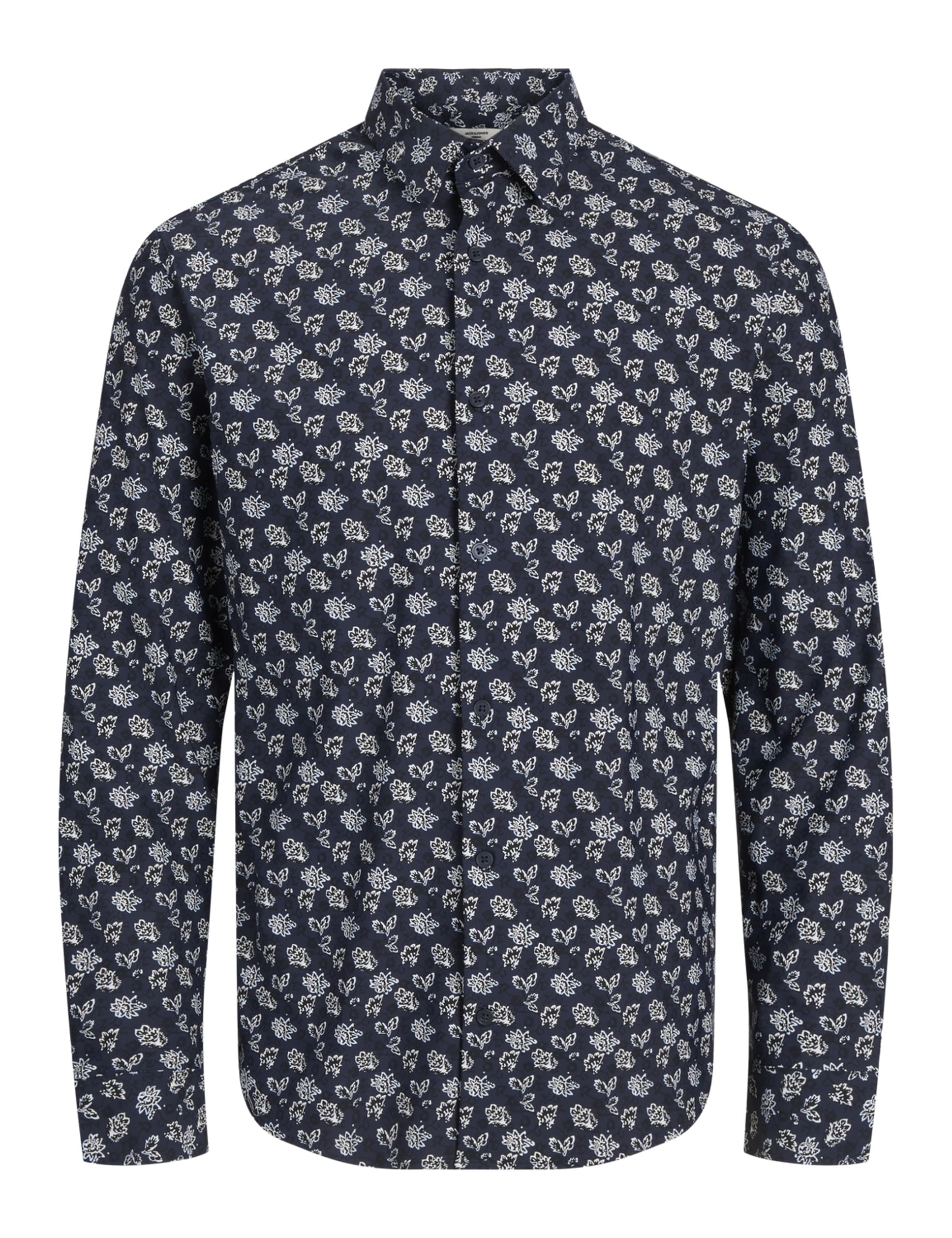 JACK & JONES Jprblaactive Stretch Shirt L/S Sn, Night Sky/AOP: Slim fit, L