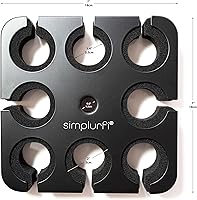 Vista 3 de Multi Microphone Holder For Mic Stand - Square Tray Attachment holds up to 8 mics On Stage Organizer and Display - 8 Anti-roll Rings Included