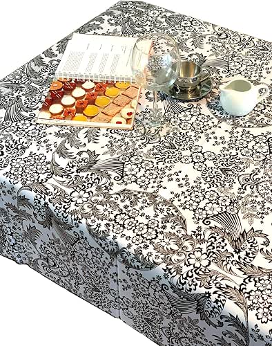 Vinyl Tablecloth Rectangle - Waterproof Oilcloth Table Cloth - Wipeable