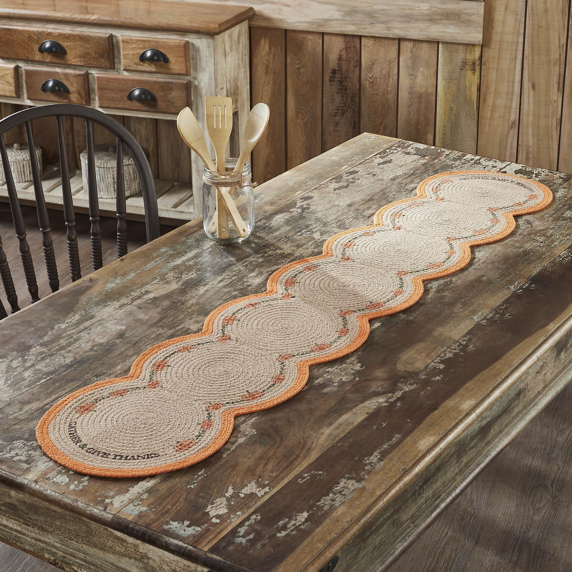 Amazon.com: VHC Brands Harvest Blessings Natural Stencil Pumpkin