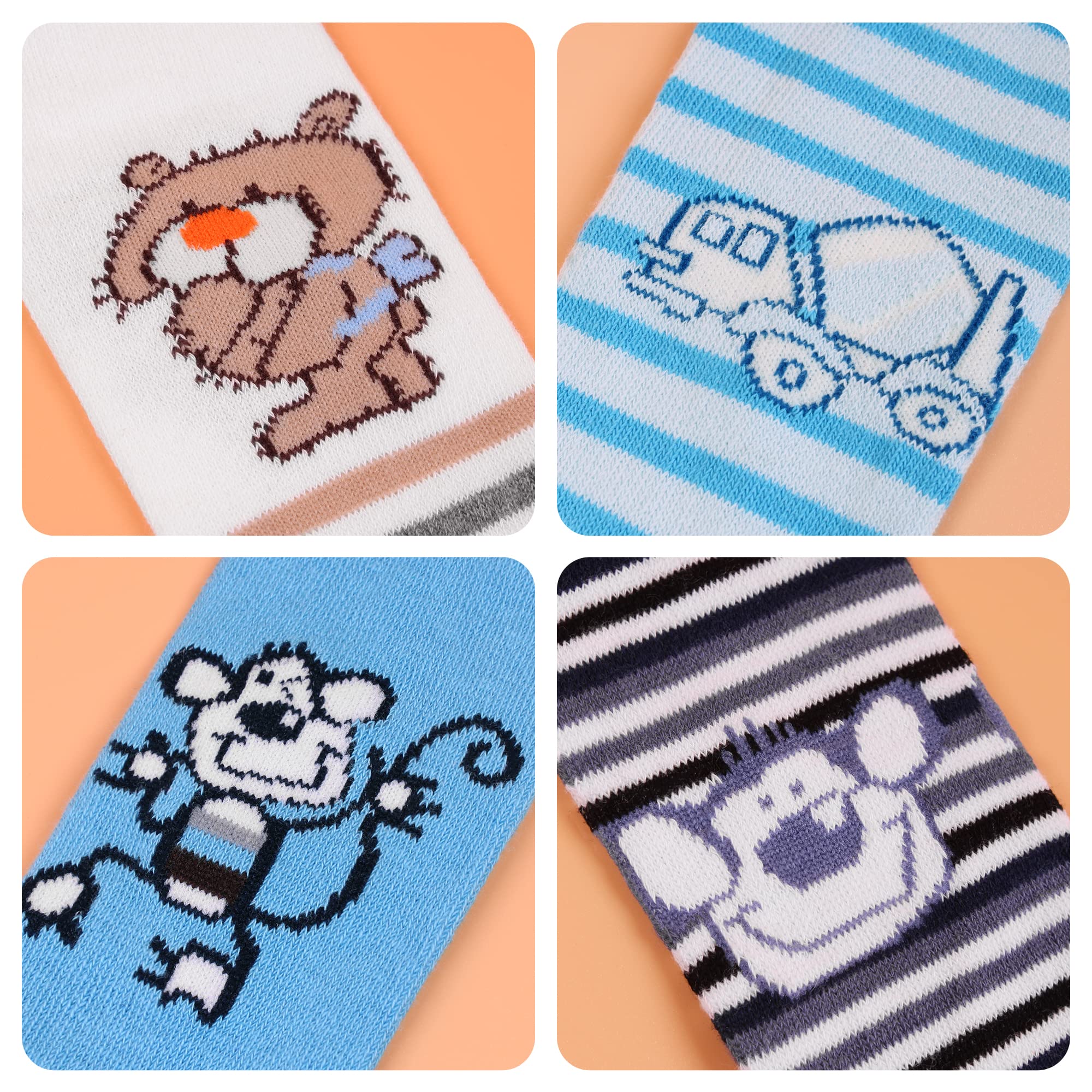 L&K-II 4/6 collant per neonati, per bambini, con cane, leone, scimmia, orsi e auto, diversi motivi casuali, 2750