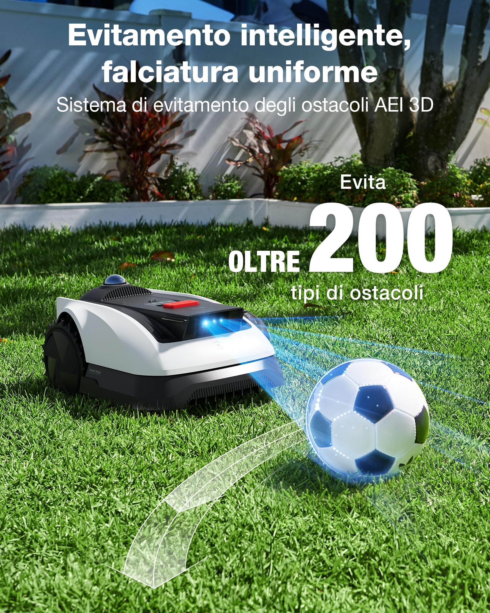 ECOVACS Goat Goat O1200 LiDAR PRO Care Kit Mähroboter-Set (inklusive Garage)