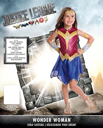 Miniatura 2 de Disfraz de Mujer Maravilla, de la Liga de la Justicia, para niñas, de Rubie's, Liga de la justicia, L