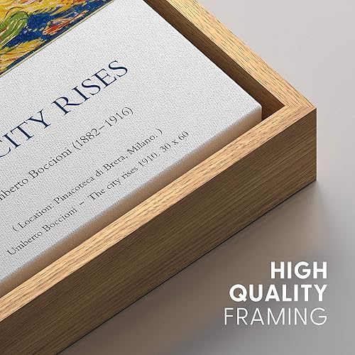 Miniatura 134 de IDEA4WALL - Lienzo enmarcado con impresión de arte abstracto listo para colgar en la pared de la sala y habitación Bs06-2103-famoso-m15