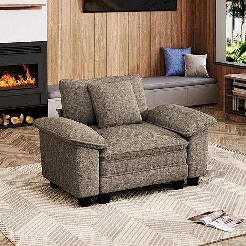 Miniatura 37 de Juego de sofá modular Cloud en forma de U, asiento profundo de 3 piezas, sofá modular de 6 plazas y brazos extraíbles, felpilla de felpa para sala