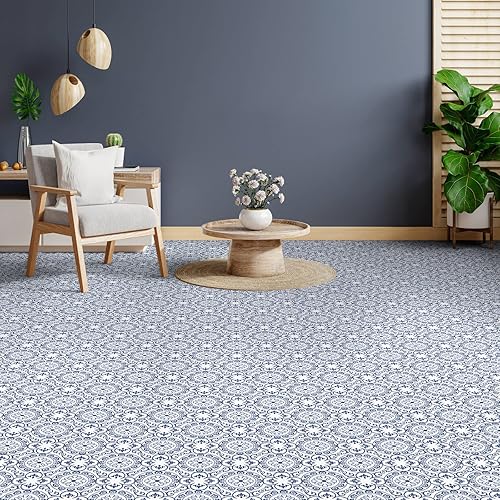 Miniatura 2 de Adhesivos autoadhesivos para suelos de 8 x 8 pulgadas, adecuadas para pared, piso, cocina, baño, casa de mascotas, 10 hojas (8 x 8 pulgadas,