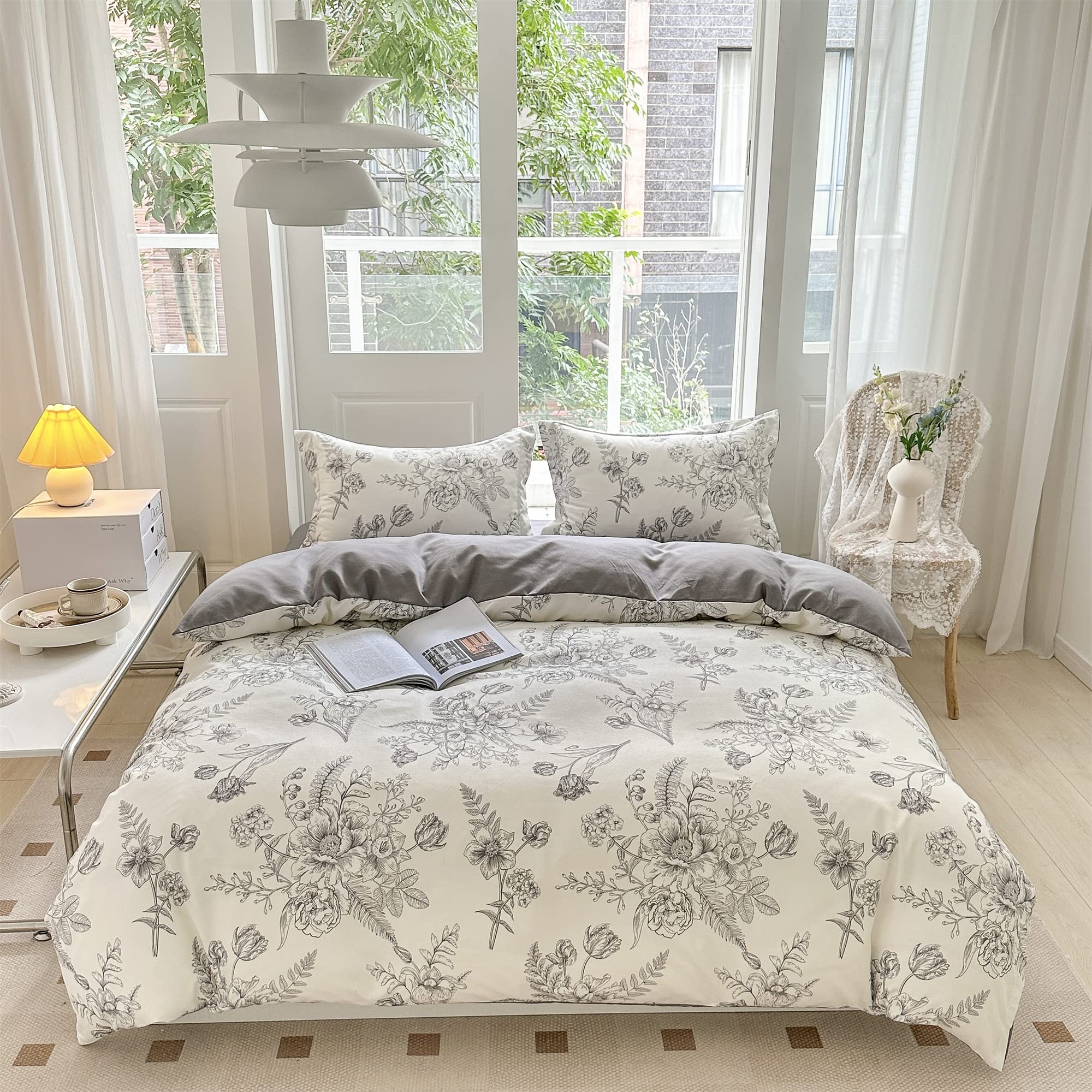 Amazon｜BUKAROOM 布団カバー 花柄 掛け布団 寝具 おしゃれ ダブル