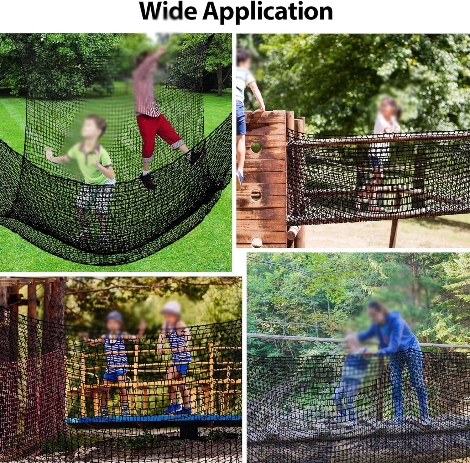 VXHCS Climbing Net For Outdoor Rope Netting Treehouse Netting, 4.5cm/5mm Stairway Railing Safety Net, Knotless Polyester Rope Net, Playground - View #5