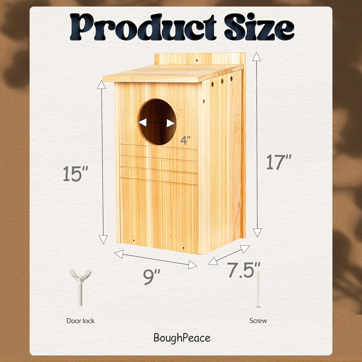 Wooden Owl Nests Bird Houses for Outside Birdhouses Nest