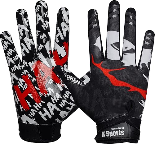 Guantes de fútbol para jóvenes y adultos, guantes de agarre de silicona adhesiva