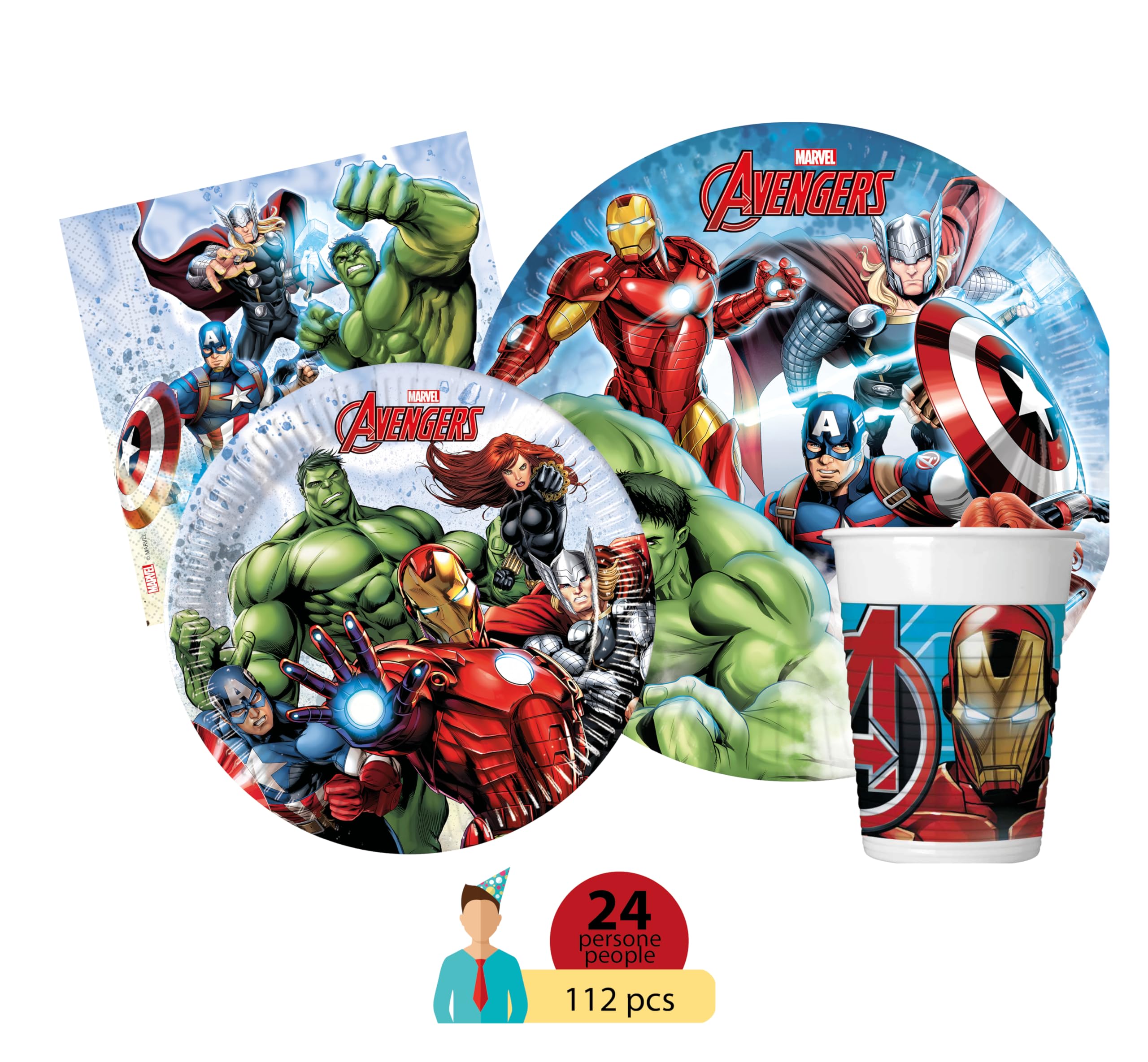 Procos 10215304DY - Set De Fête Avengers Infinity Stones, 52