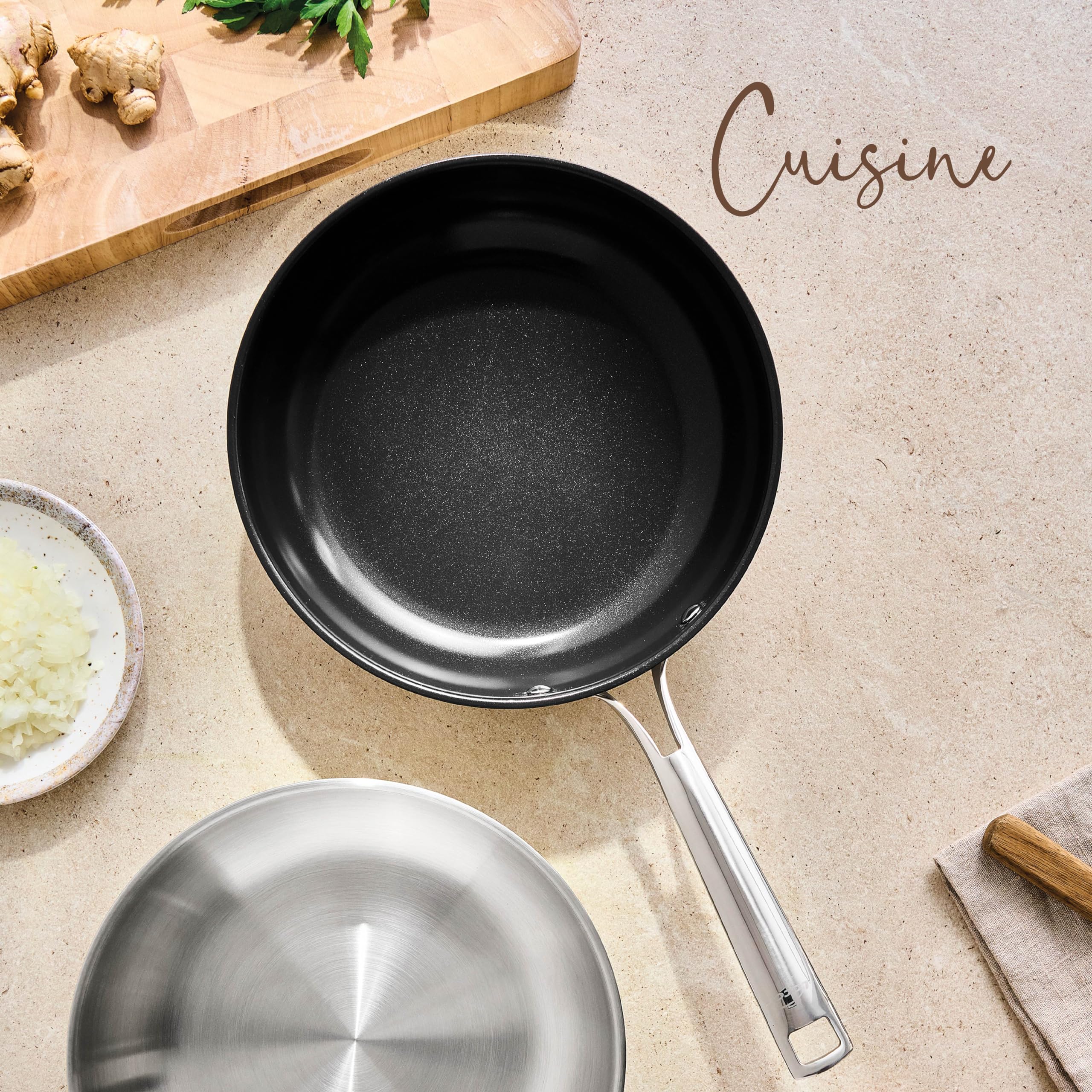 LACOR 44328 - Sartén Antiadherente Cuisine, Antiadherente Cerámico Fusion