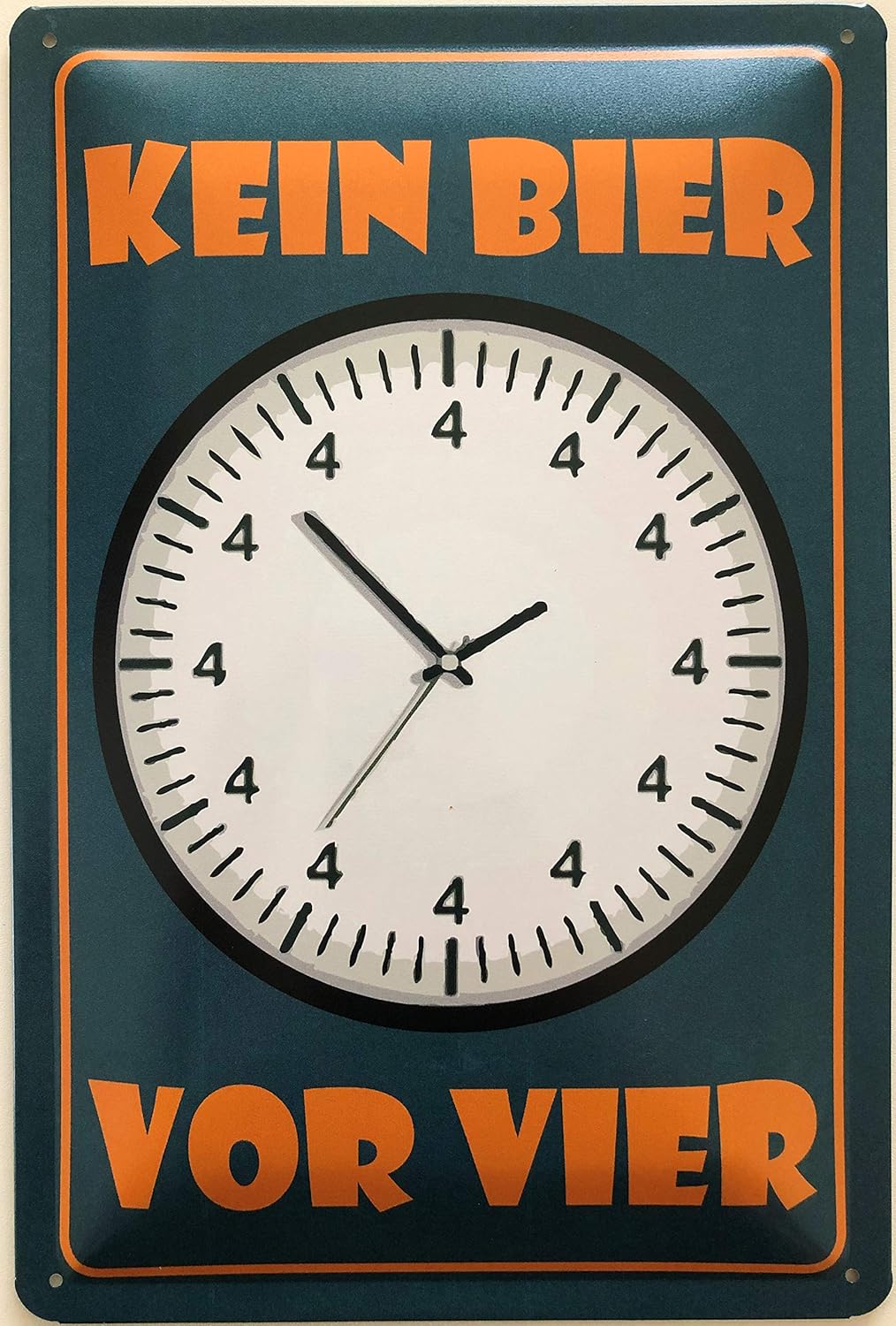 Deko7 Blechschild 30 x 20 cm Bier Spruch Kein Bier vor Vier Amazon.de Küche, Haushalt & Wohnen