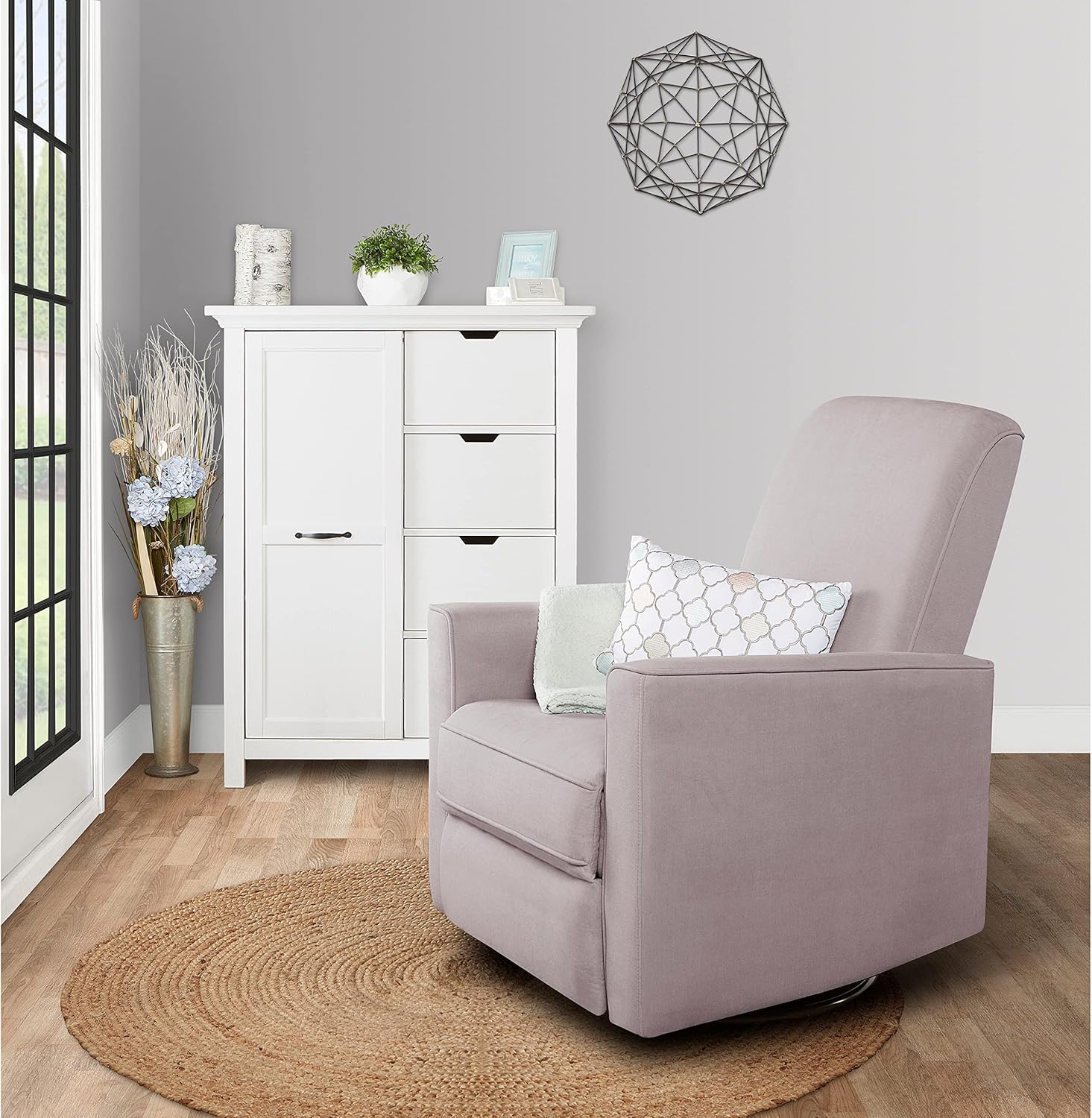Evolur Nursery Essentials Bundle of Santa Fe 5-in-1 Convertible Crib, Santa Fe Double Dresser & Raleigh Basic Glider, with a Premium Dream On Me Crib Mattress : Everything Else