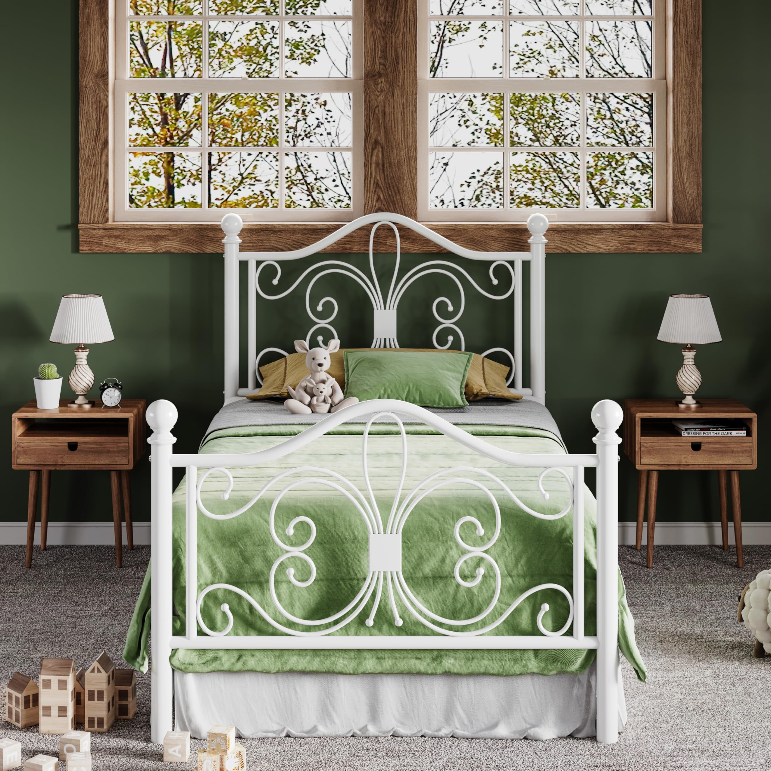 Allewie Butterfly Metal Bed