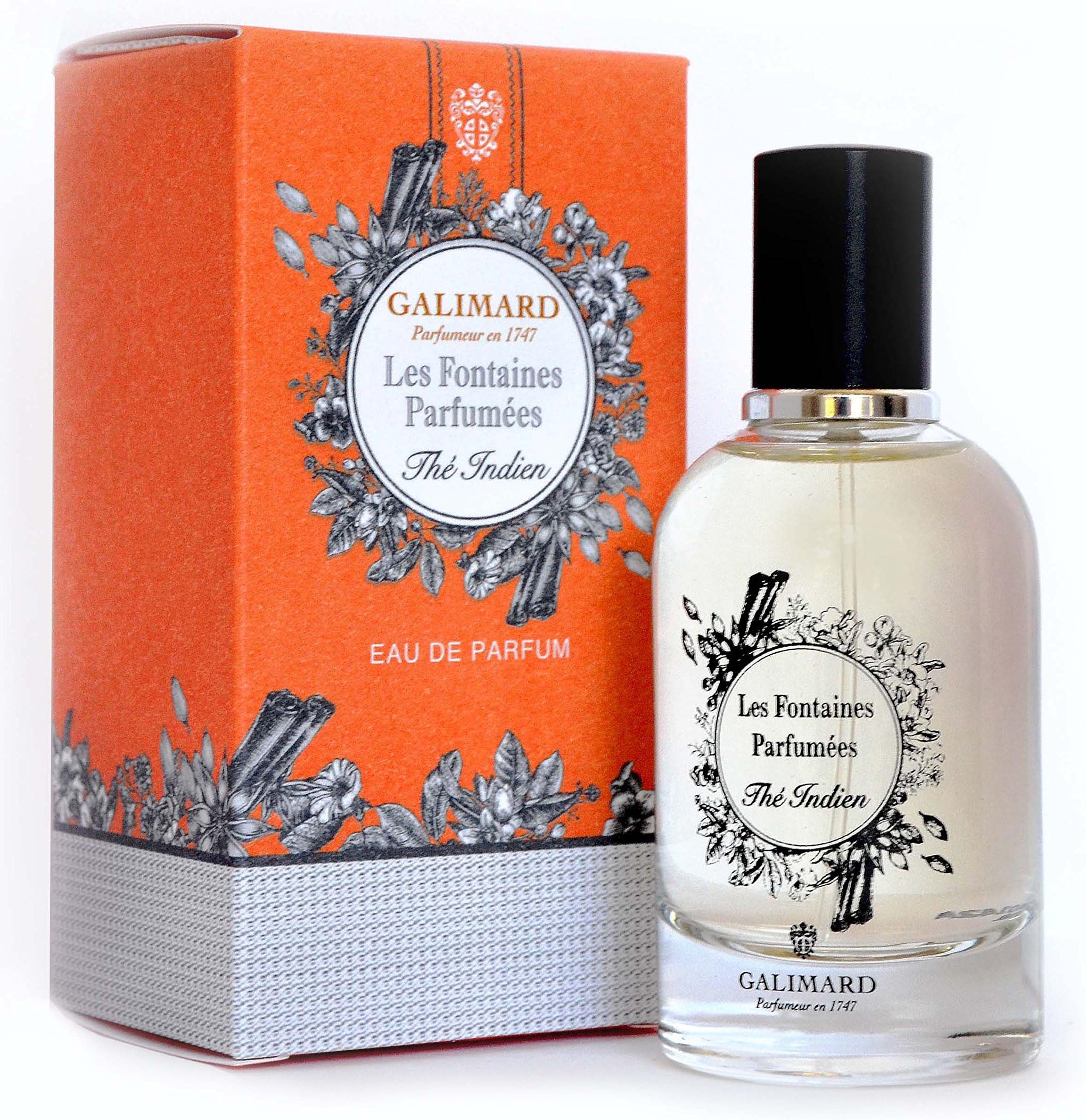 GALIMARD Thé Indien - Indian Tea, Eau de Parfum Atomizer, 1.7 fl oz, Fragrance for Women, Made in France, Perfumer since 1747, INTENSITY Level 2 (see below)