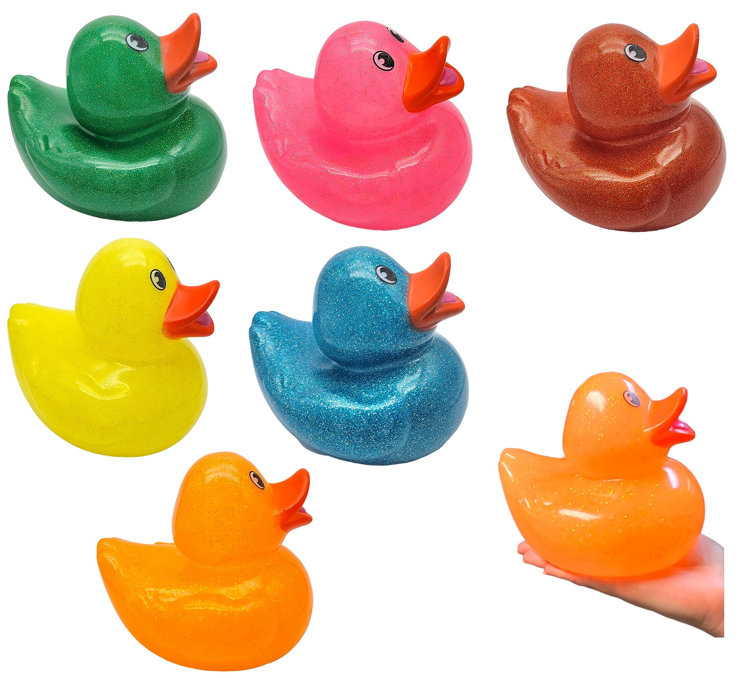 Amazon.co.jp: Lサイズ 高さ6インチ グリッターラバーダッキー (6匹の